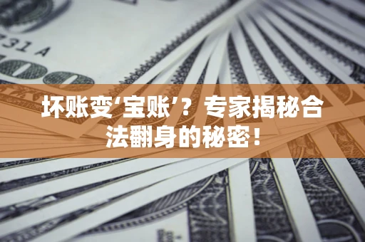 武汉坏账变‘宝账’？专家揭秘合法翻身的秘密！