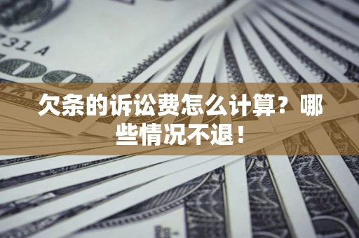 武汉欠条的诉讼费怎么计算?哪些情况不退! 武汉欠条的诉讼费怎么计算?哪些情况不退!