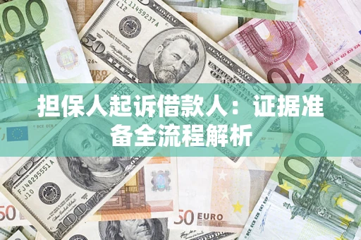 武汉担保人起诉借款人：证据准备全流程解析