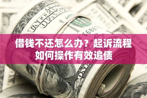 武汉借钱不还怎么办？起诉流程如何操作有效追债