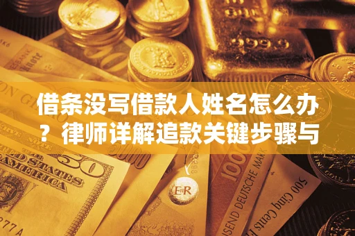 武汉借条没写借款人姓名怎么办？律师详解追款关键步骤与证据链构建